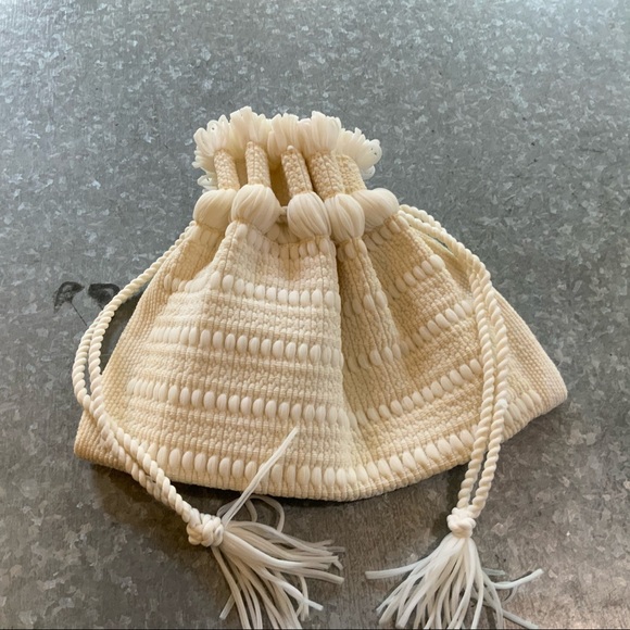 Vintage Handmade Drawstring Pouch Bag - Picture 6 of 9